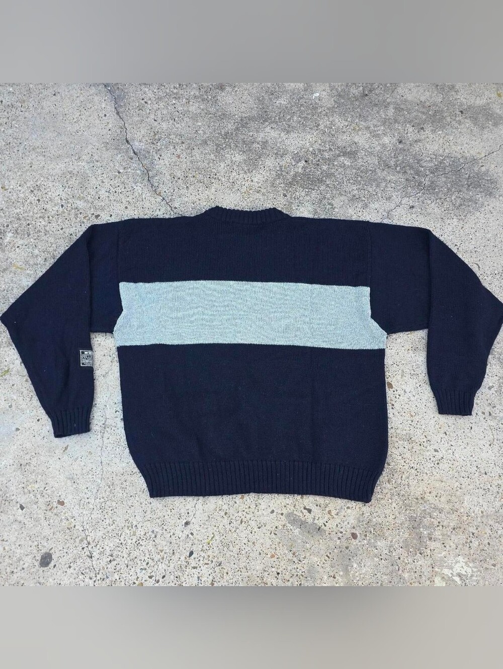 Vintage Pelle Pelle Marc Buchanan Knit Sweater 90s Y2K Embroidered Wool Blend XL - Picture 2 of 8